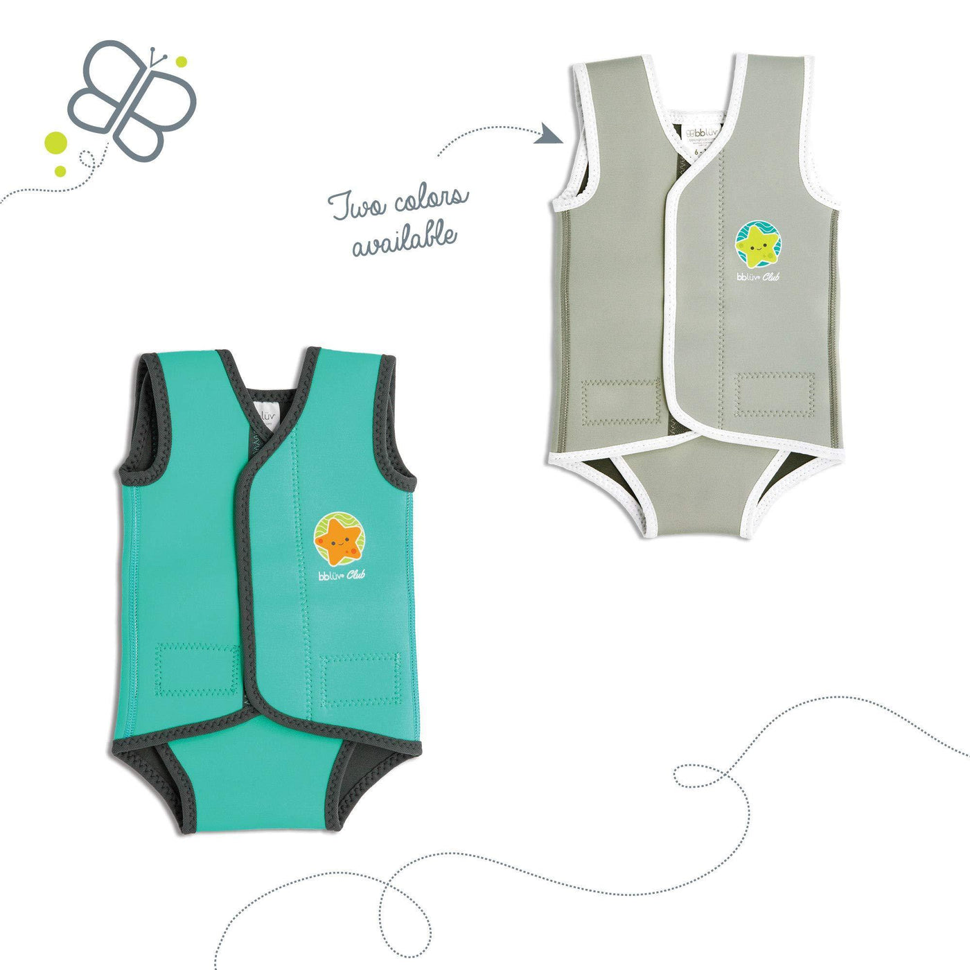 bblüv - Wrap - Warm Neoprene Wetsuit for Baby and Infants (Aqua) - 