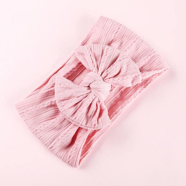 Cable Bow Headband - Pink - 