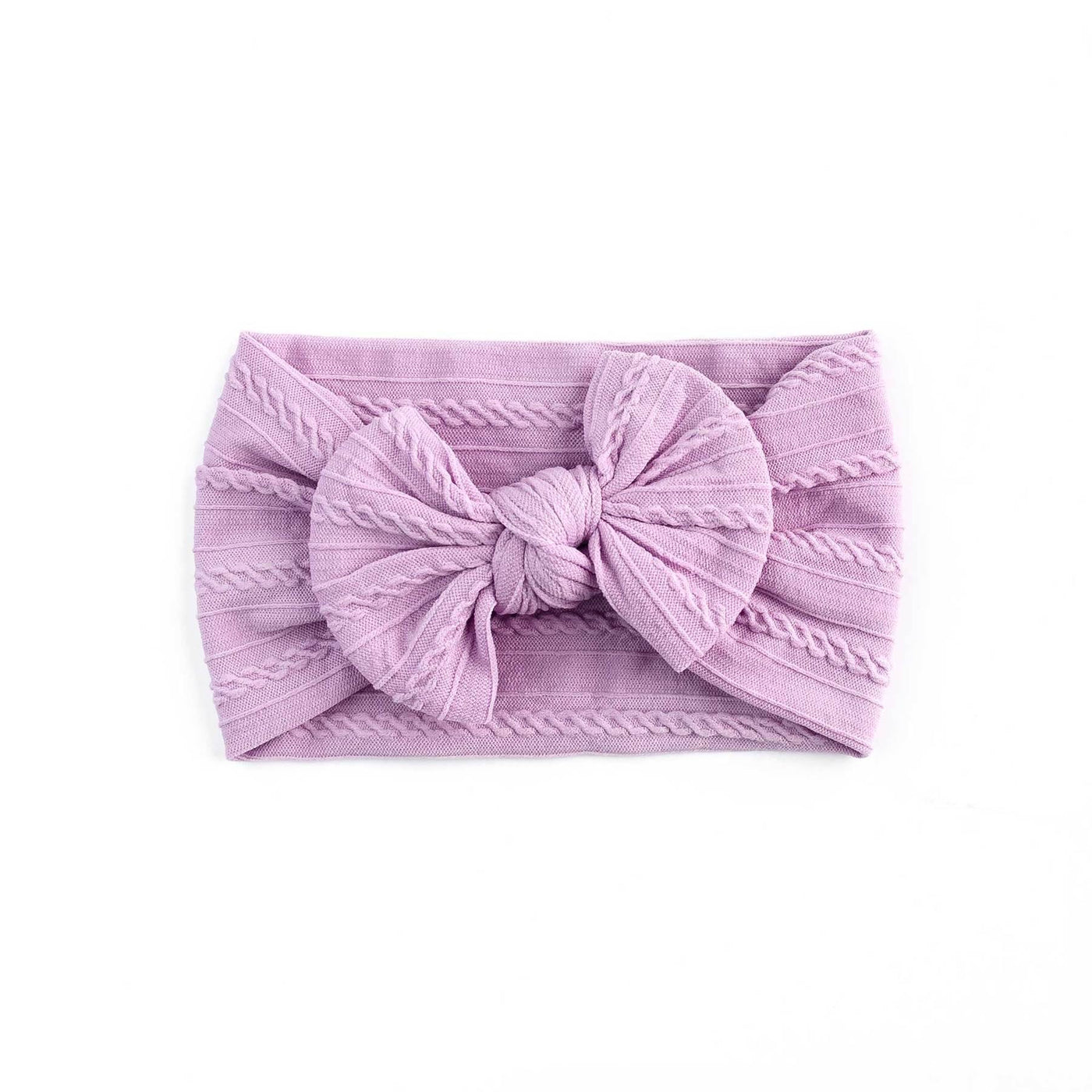 Cable Bow Headband - Violet - 