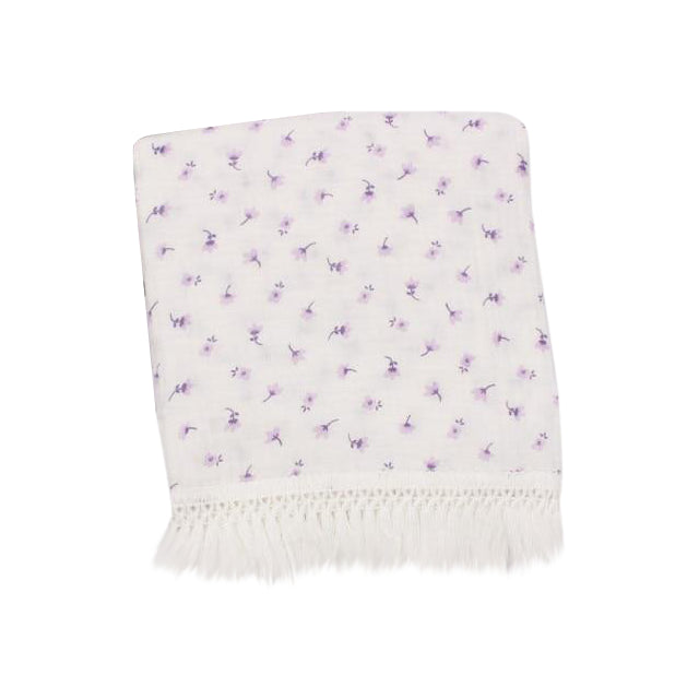 Fringe Baby Blanket - Purple 