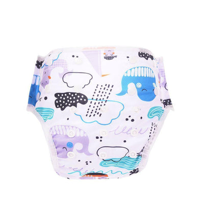 Reusable Baby Swim Nappy - Whales For Baby 3-15 kg 