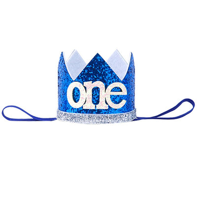 Blue Birthday Crown Headband