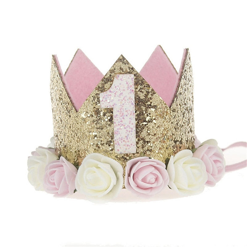 Birthday Glitter Crown Headband