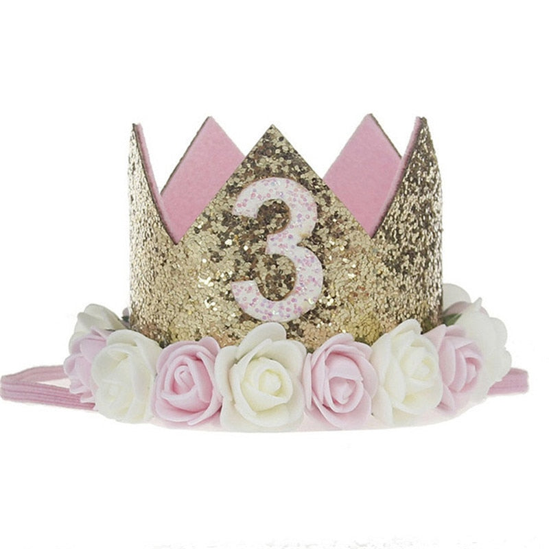 Birthday Glitter Crown Headband