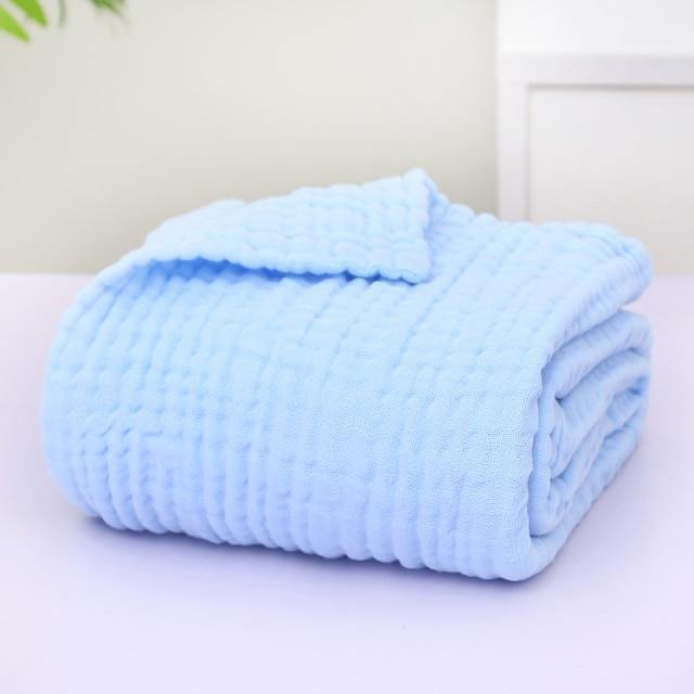 Baby Muslin Blanket - Blue 