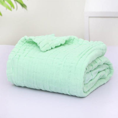 Baby Muslin Blanket - Green 