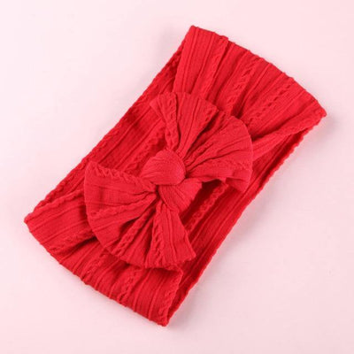 Cable Bow Headband - Red - 