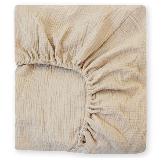 Fitted Cot Sheet - Khaki 