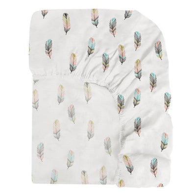 Fitted Cot Sheet - Leaves 