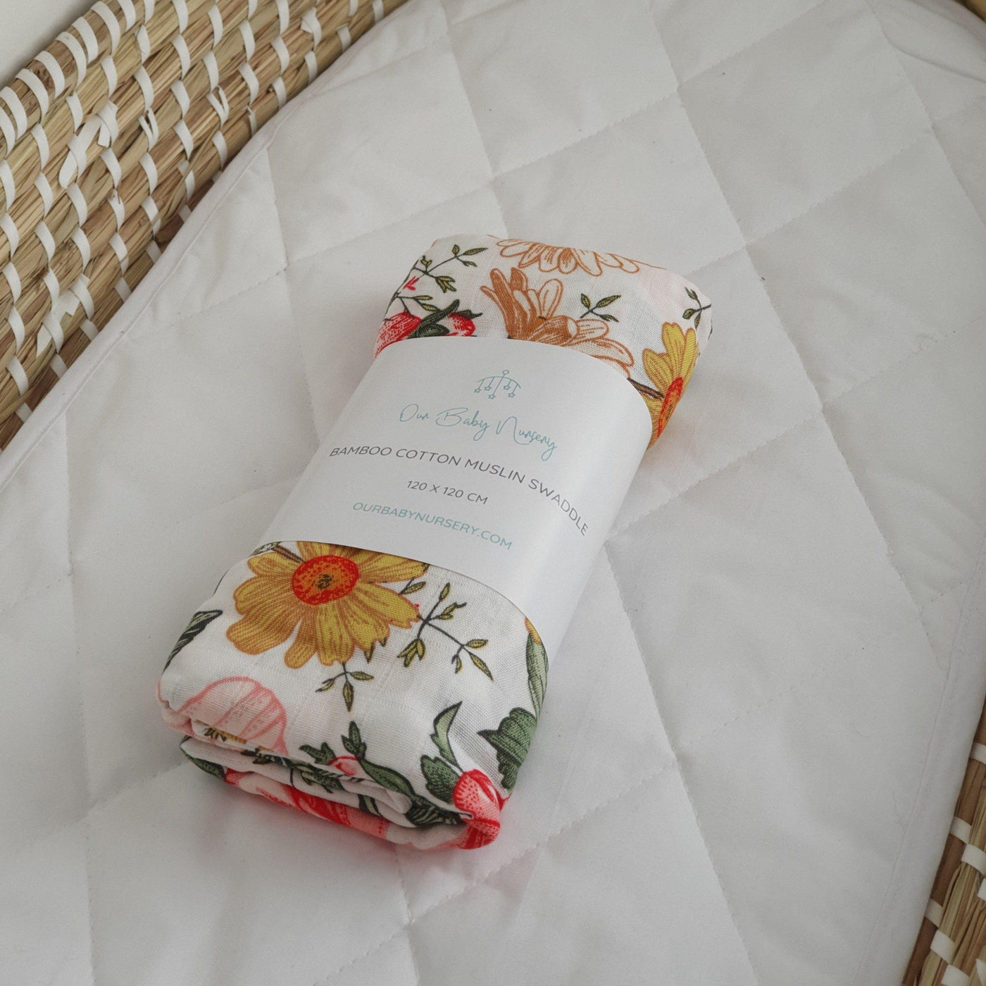Floral Muslin Swaddle - 