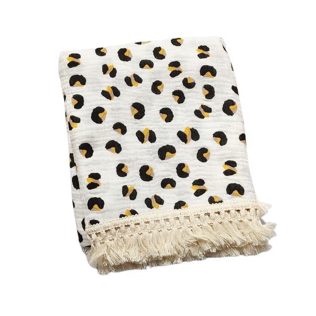 Fringe Baby Blanket - Leopard 