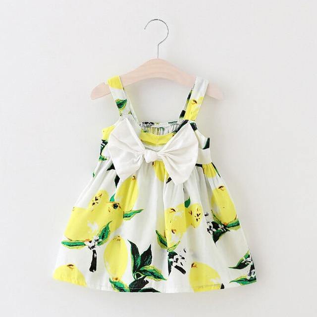 Fruit Pattern Dress - Yellow 3Y 