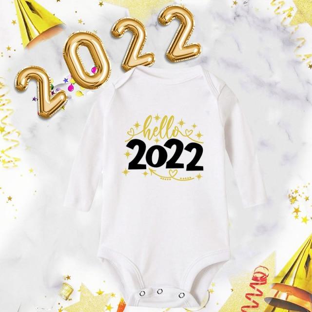 Hello 2022 - Long Sleeve Baby Romper - 18M 