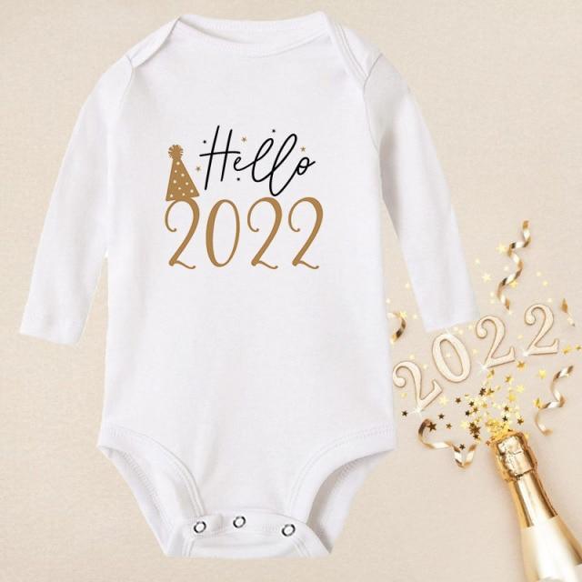 Hello 2022 - Long Sleeve Baby Romper - 18M 