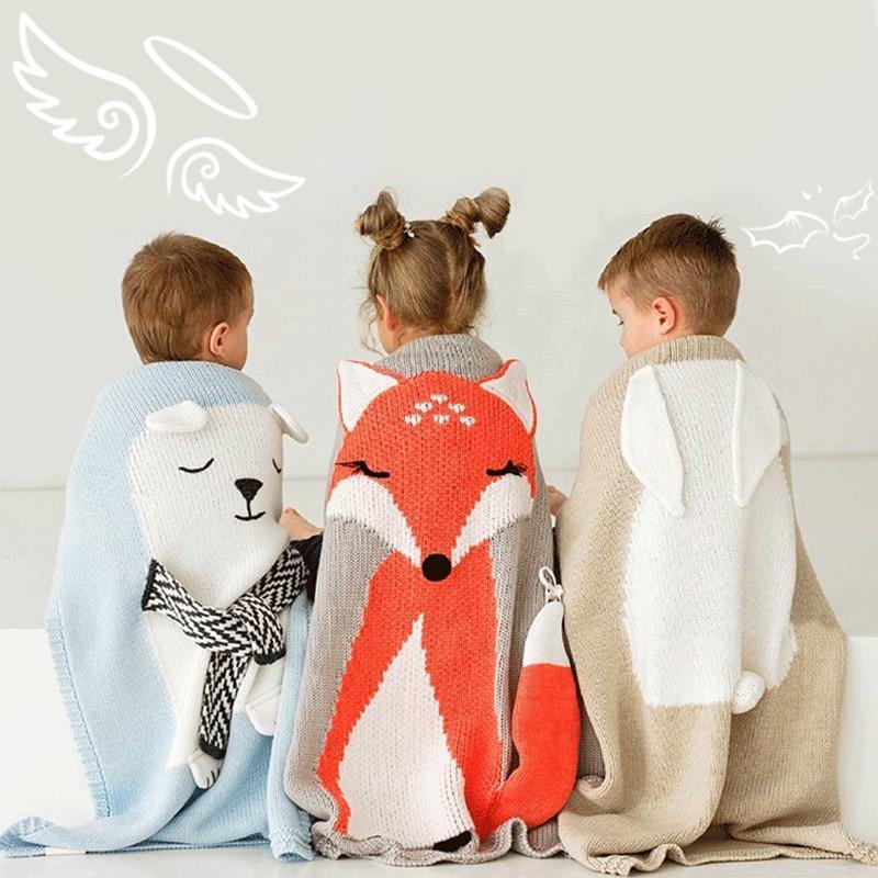 Knitted Animal Blanket - Our Baby Nursery