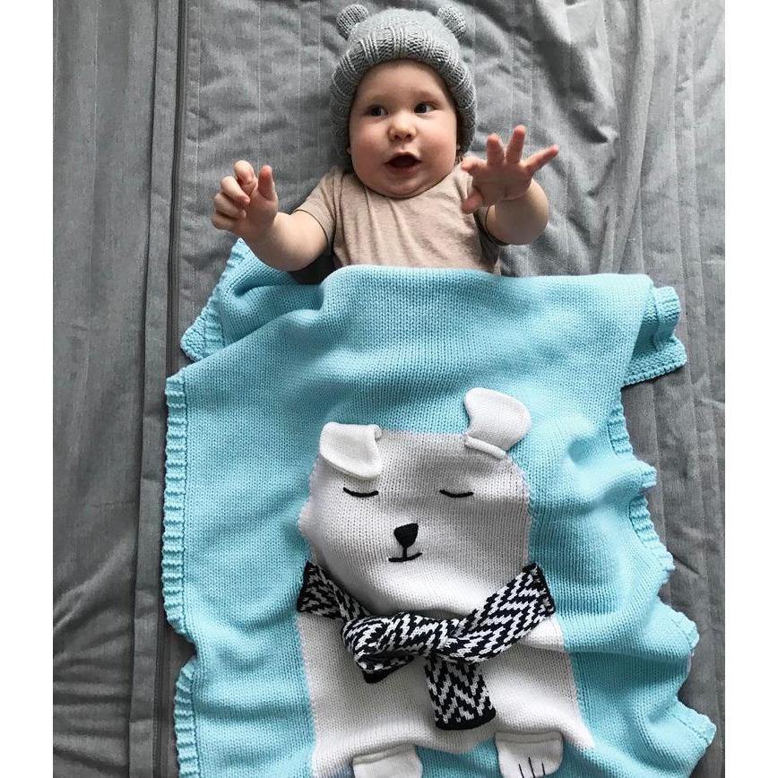 Knitted Animal Blanket - Our Baby Nursery