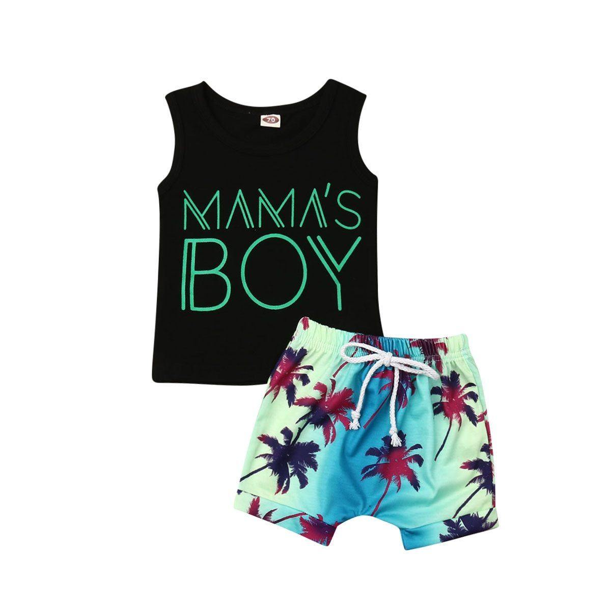 Mama's Boy Tank Top + Shorts - Our Baby Nursery