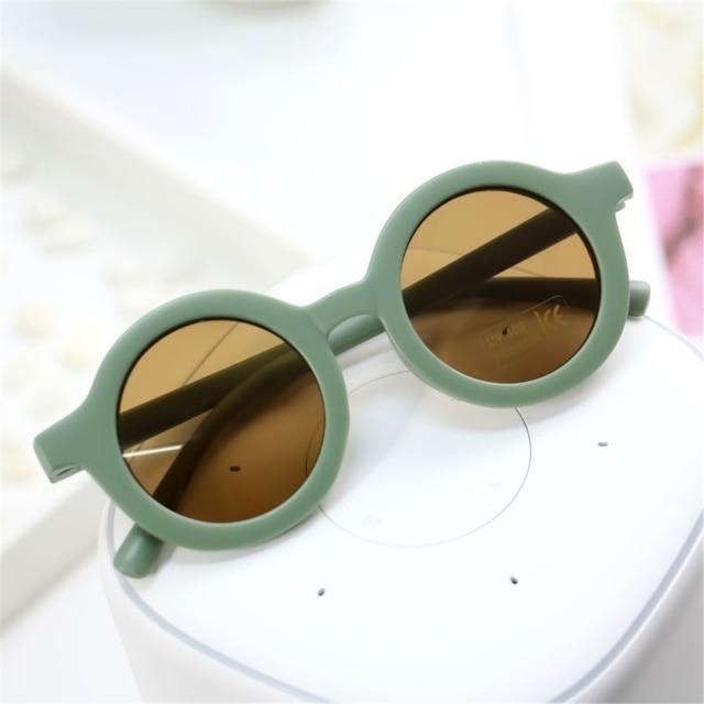 Matte Round Sunglasses - Green 