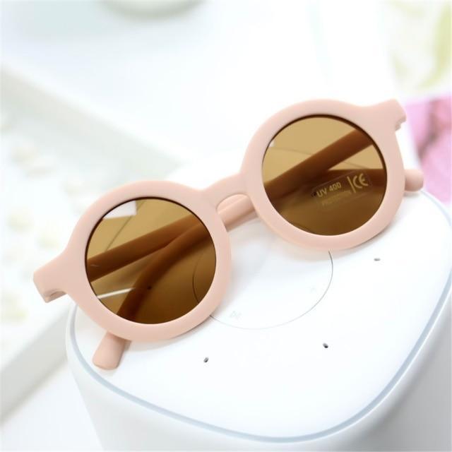 Matte Round Sunglasses - Pink 