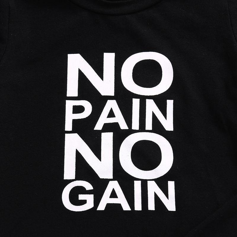 No Pain No Gain T-shirt + Pants Set - Our Baby Nursery