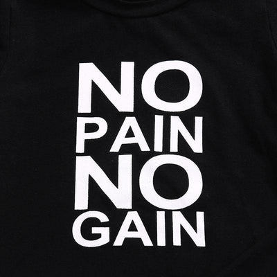 No Pain No Gain T-shirt + Pants Set - Our Baby Nursery