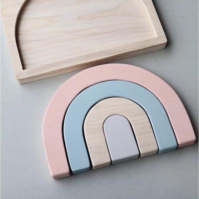 Nordic Rainbow Wooden Block Set - Our Baby Nursery