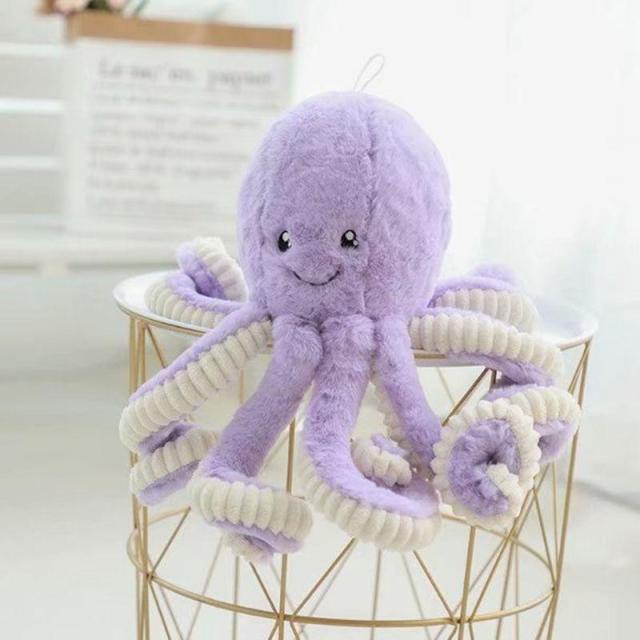 Octopus Plush Toy - 18cm Purple 