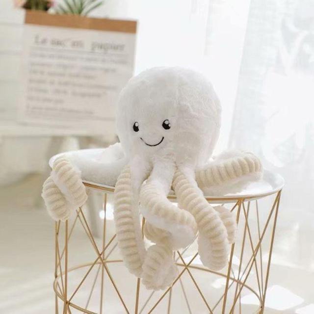 Octopus Plush Toy - 40cm White 