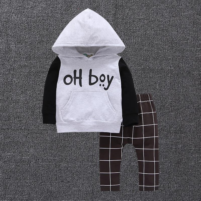 Oh Boy Long Sleeve Sweater + Pants (2pc Set) - Our Baby Nursery