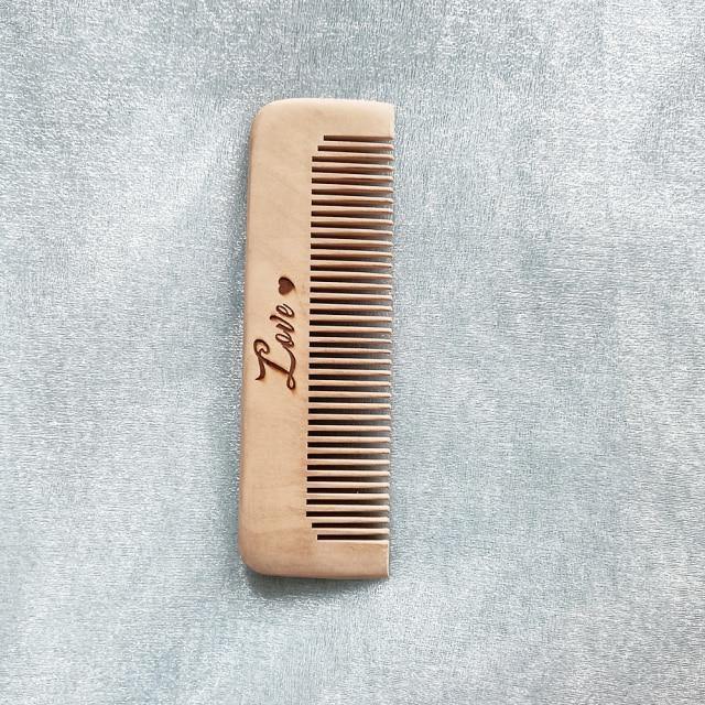 Personalised Wooden Hair Brush & Comb - Comb 