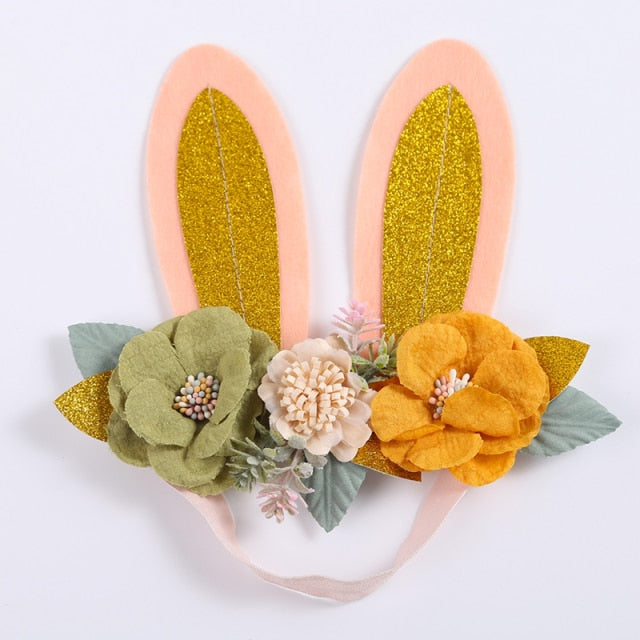 Bunny Ears Flower Headband