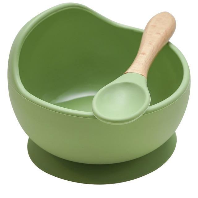 Silicone Suction Bowl + Spoon - Our Baby Nursery