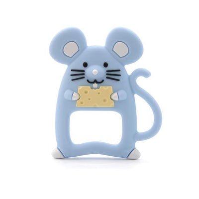 Silicone Teether - Mouse (Blue) - Our Baby Nursery