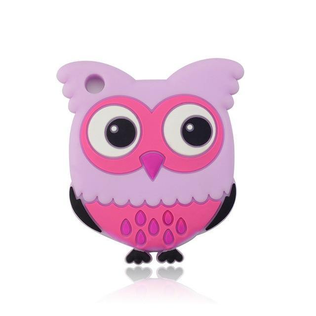 Silicone Teether - Owl (Pink) - Our Baby Nursery
