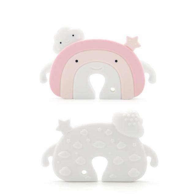 Silicone Teether - Rainbow (Pink) - Our Baby Nursery