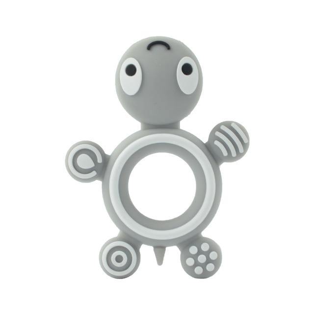 Silicone Teether - Turtle (Grey) - Our Baby Nursery