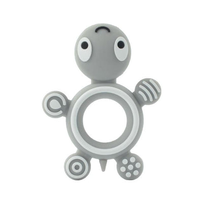 Silicone Teether - Turtle (Grey) - Our Baby Nursery