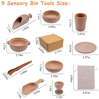 Wooden Sensory Bin Tools - 
